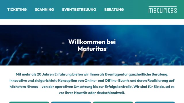 Website von Maturitas GmbH